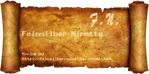 Feinsilber Ninetta névjegykártya